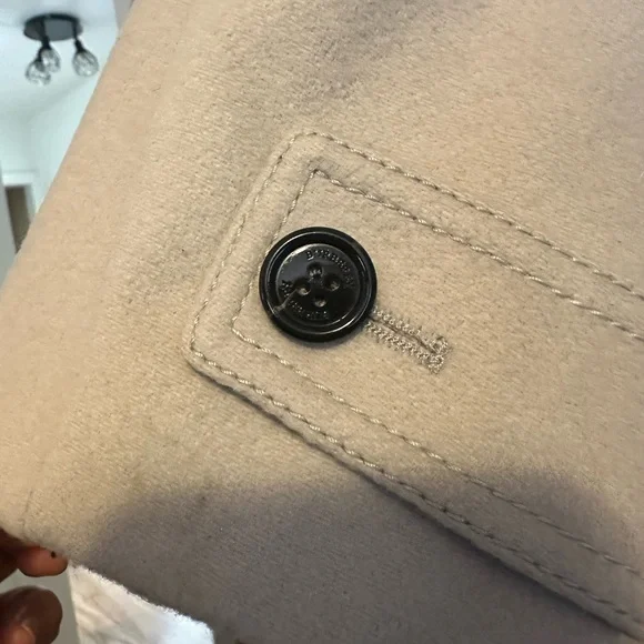 Burberry London Women’s Wool Cashmere Long Belted Coat Beige Camel size 12-14 - Picture 9 of 16